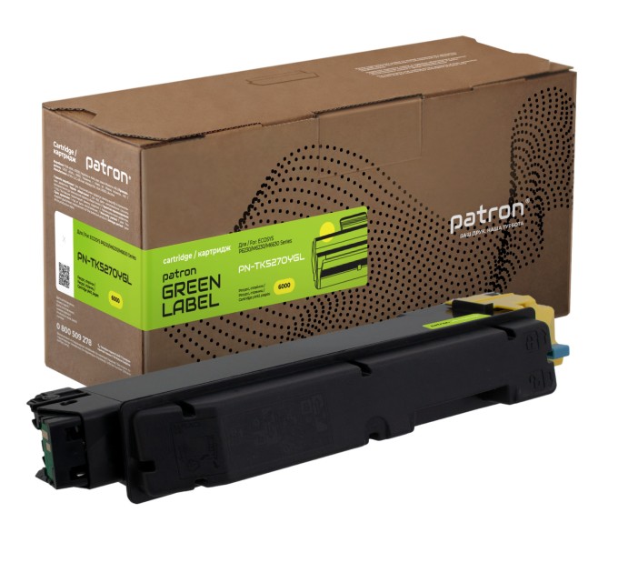 Тонер-картридж сумісний Kyocera Mita TK-5270Y жовтий Green Label Patron (PN-TK5270YGL)