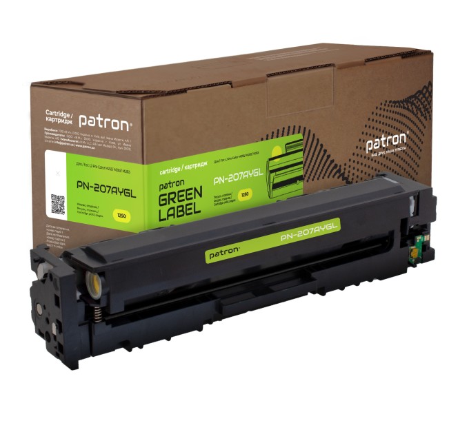 Картридж сумісний HP 207A (W2212A) Green Label, жовтий Patron (PN-207AYGL)
