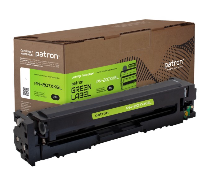 Картридж сумісний HP 207X (W2210X) Green Label, чорний Patron (PN-207XKGL)