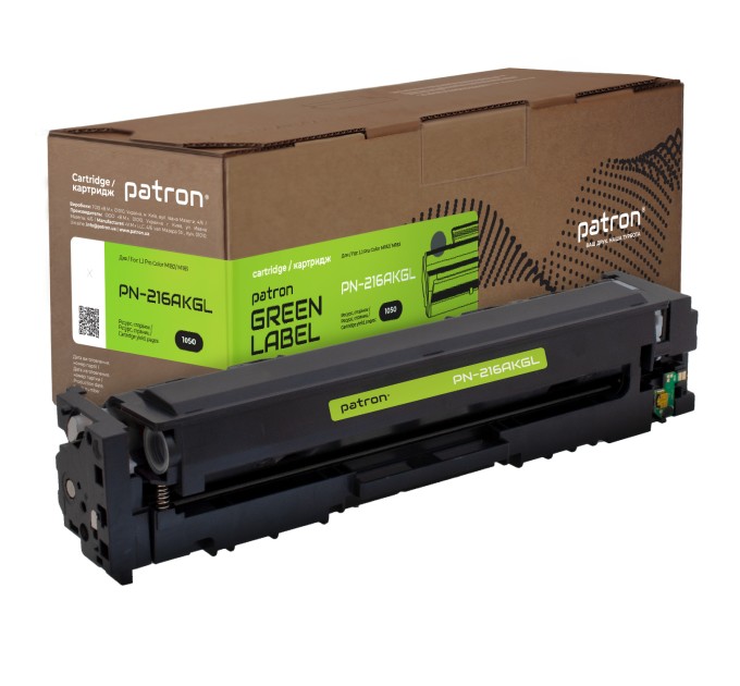 Картридж сумісний HP 216A (W2410A) Green Label, чорний Patron (PN-216AKGL)