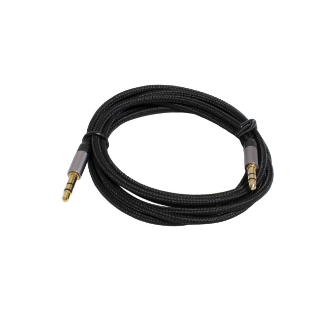 Кабель мультимедійний Jack 3.5mm to jack 3.5mm, M-M, 1,2 м чорний Patron (PN-MUL-J-J-12)