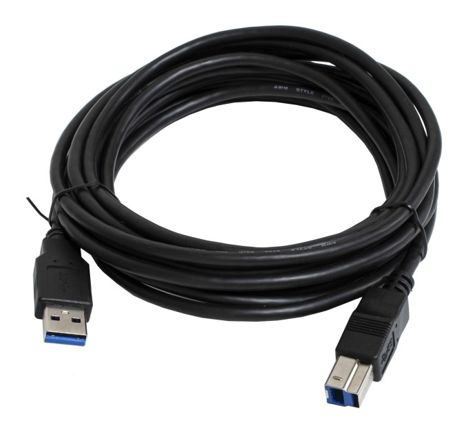 Кабель для принтера USB 3.0 AM/BM 3 м, чорний Patron (PN-AMBM-USB3-30)