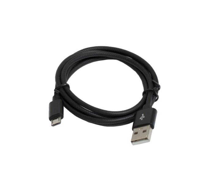 Кабель USB - Micro 2,4A, 1 м чорний Patron (PN-USB-MICRO-1-B)