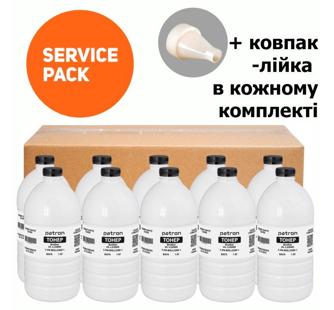 Тонер Brother HL-L2300 Service Pack, флакон 10x1 кг Patron (PN-BHLL2300-10SP)