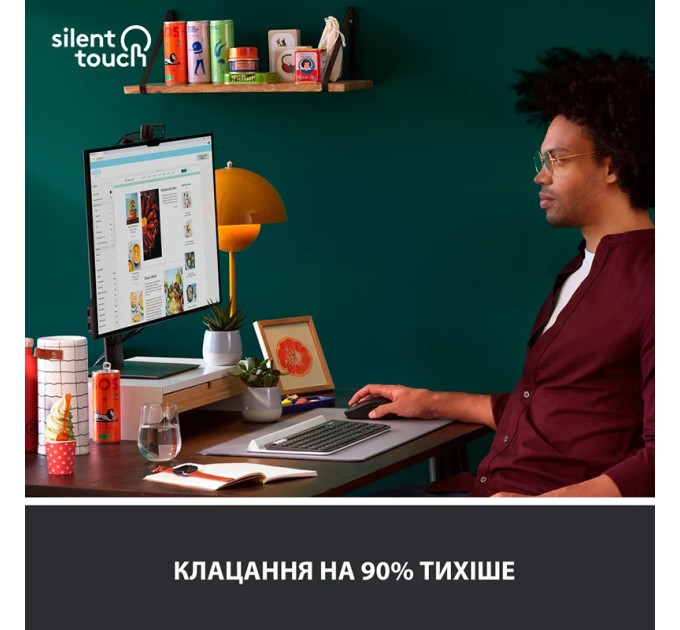 Миша бездротова M650L Signature, графітова Logitech (910-006236)