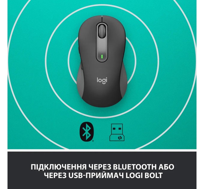 Миша бездротова M650L Signature, графітова Logitech (910-006236)