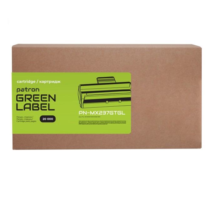 Тонер-картридж сумісний Sharp MX-237GT Green Label Patron (PN-MX237GTGL)