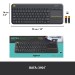 Клавіатура бездротова K400 Plus Touch, UA, чорна Logitech (920-007145)