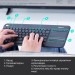 Клавіатура бездротова K400 Plus Touch, UA, чорна Logitech (920-007145)