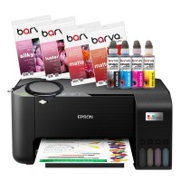 Комплект для друку Printer Kit 4в1 БФП Epson EcoTank L3250, Wi-Fi (C11CJ67412) + Чорнило Barva + Папір Barva + Кабель