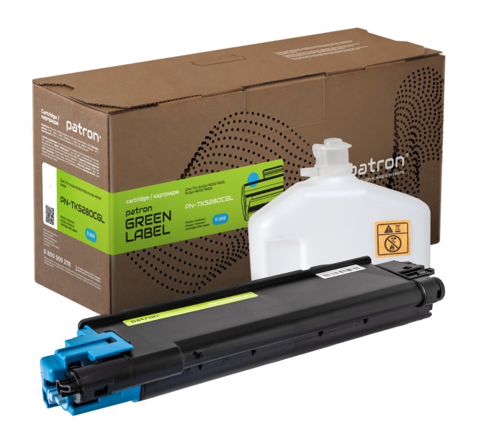 Тонер-картридж сумісний Kyocera Mita TK-5280C блакитний Green Label Patron (PN-TK5280CGL)