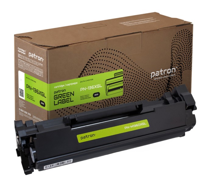 Картридж сумісний HP 136X (W1360X) Green Label Patron (PN-136XGL)