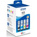 Комплект чорнил 103 чорний, блакитний, пурпурний, жовтий Epson (C13T00S64A)