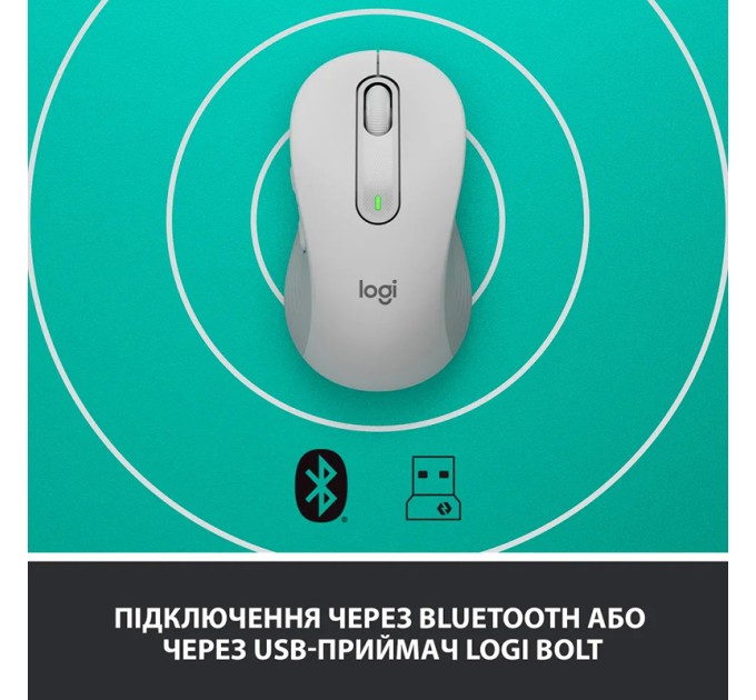 Миша бездротова M650 Signature, біла Logitech (910-006255)