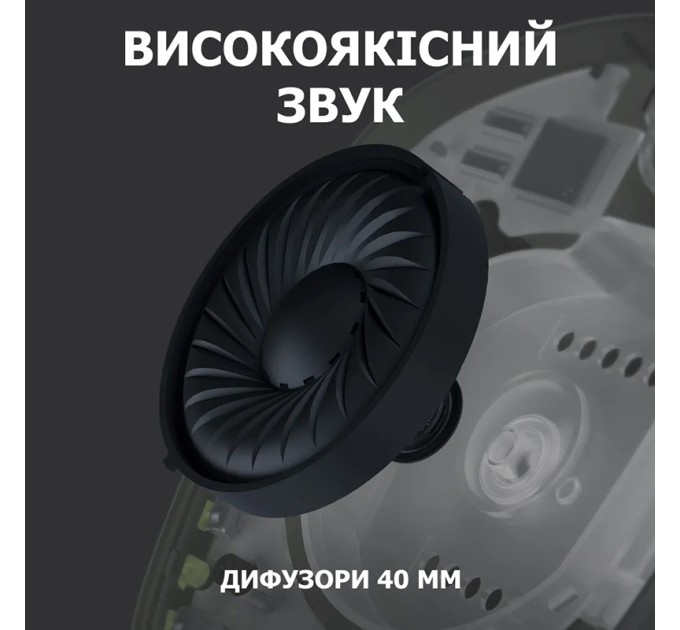 Гарнітура бездротова ігрова G435 Lightspeed, чорна Logitech (981-001050)