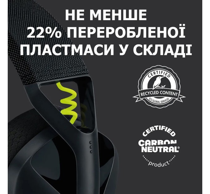 Гарнітура бездротова ігрова G435 Lightspeed, чорна Logitech (981-001050)