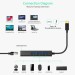 Адаптер 4-в-1 USB-C к RJ45 чорний Choetech (HUB-U02-BK)