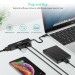 Адаптер 4-в-1 USB-C к RJ45 чорний Choetech (HUB-U02-BK)