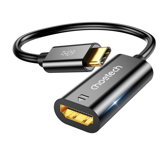 Адаптер Type-C до HDMI чорний Choetech (HUB-H04)