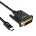 Кабель Type-C - DVI, 1,8 м чорний Choetech (XCD-0018-BK)