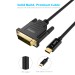 Кабель Type-C - DVI, 1,8 м чорний Choetech (XCD-0018-BK)