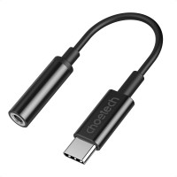 Адаптер Type-C - Jack 3,5 мм чорний Choetech (AUX003-BK)