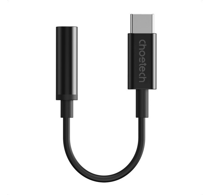 Адаптер Type-C - Jack 3,5 мм чорний Choetech (AUX003-BK)