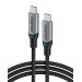 Кабель Type-C - Type-C, PD 100W, 1,8 м сірий Choetech (XCC-1002)