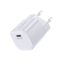 Пристрій зарядний мережевий 1хType-C GAN PD30W білий Choetech (PD5007-EU-WH)