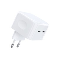 Пристрій зарядний мережевий 2хType-C PD35W білий Choetech (Q5008-EU-WH)