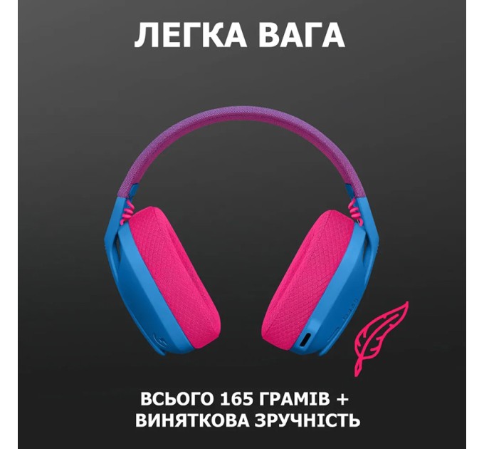 Гарнітура бездротова ігрова G435 Lightspeed, синя Logitech (981-001062)