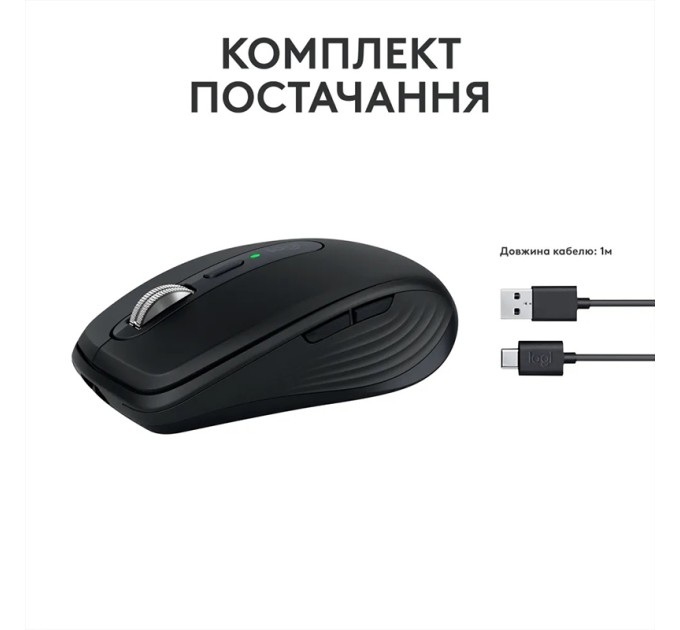 Миша бездротова MX Anywhere 3S, графітова Logitech (910-006929)