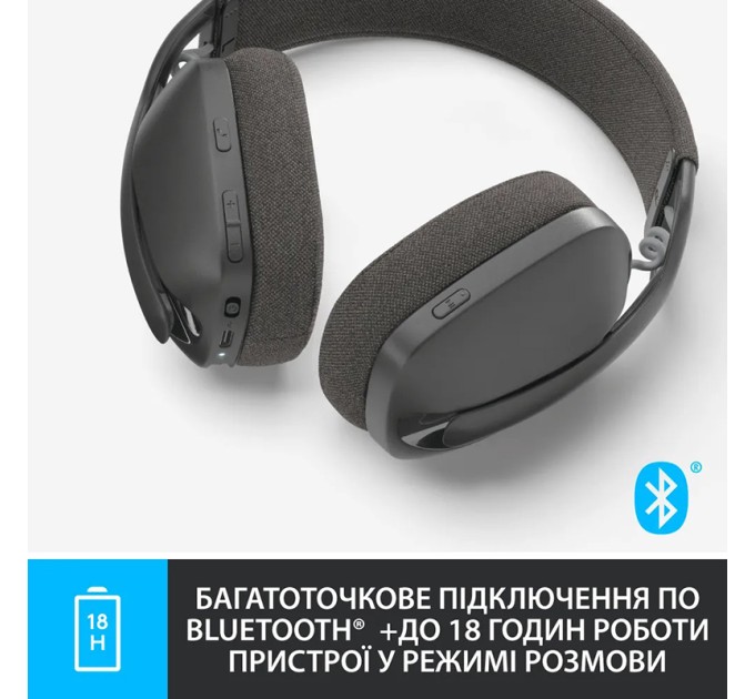Гарнітура бездротова Zone Vibe 100, графітова Logitech (981-001213)