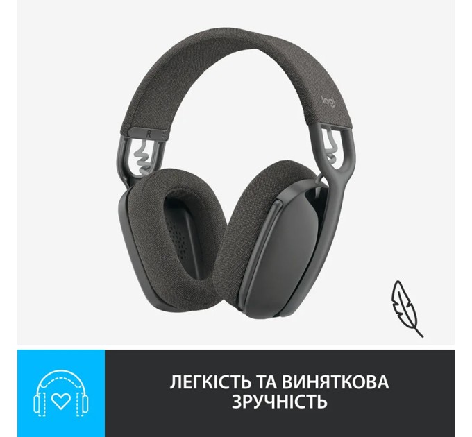 Гарнітура бездротова Zone Vibe 100, графітова Logitech (981-001213)