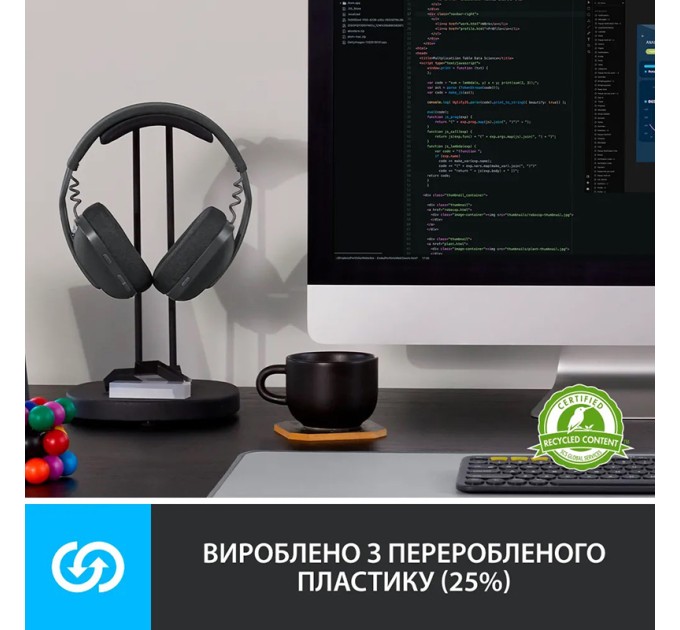 Гарнітура бездротова Zone Vibe 100, графітова Logitech (981-001213)