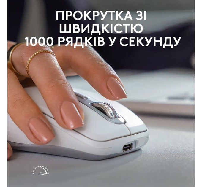 Миша бездротова MX Anywhere 3S, світло-сіра Logitech (910-006930)