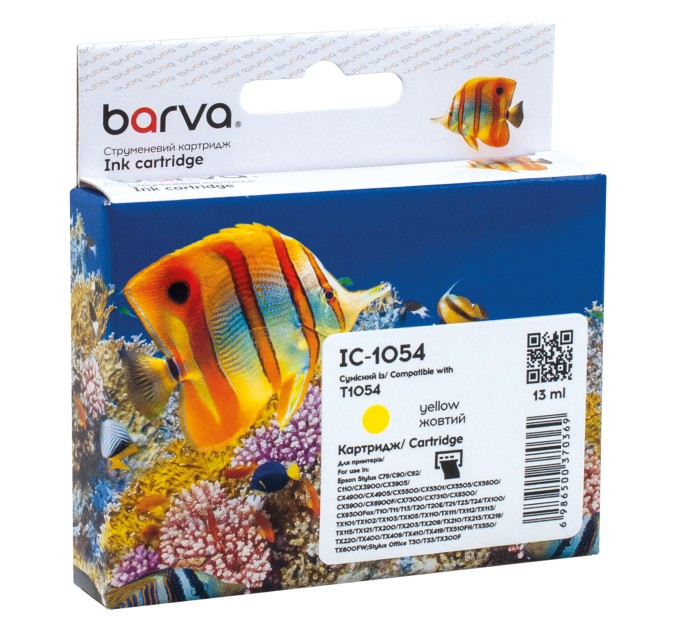 Картридж сумісний Epson T0734/T1054 (C13T10544A10) 360 арк, жовтий Barva (IC-1054)