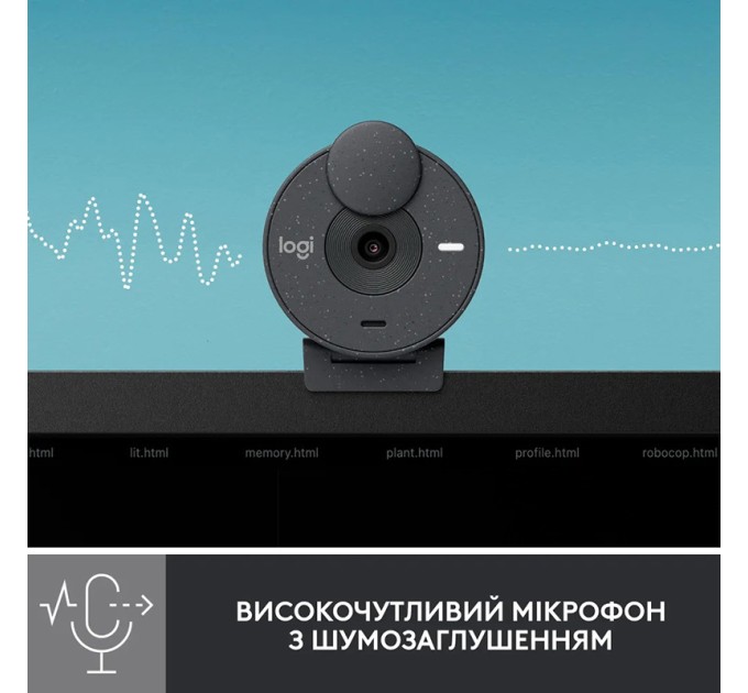 Веб-камера Brio 300, графітова Logitech (960-001436)
