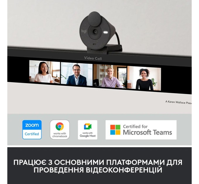 Веб-камера Brio 300, графітова Logitech (960-001436)