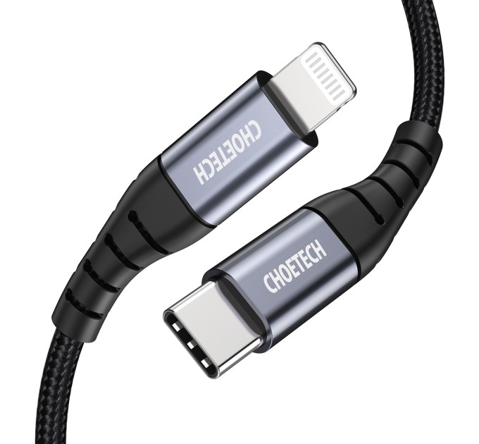 Кабель Type-C - Lightning 1,2 м чорний Choetech (IP0039-BK)