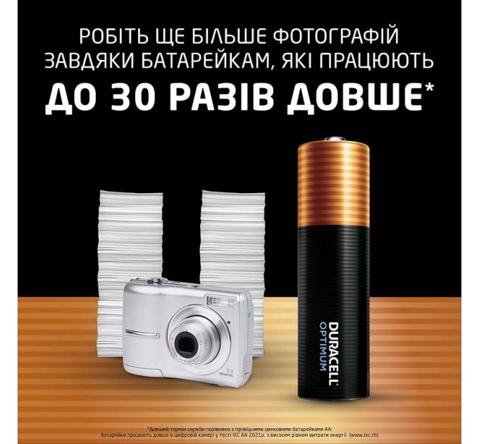 Батарейка LR06-АА лужна, KPD, блістер, Optimum, 4 шт. Duracell (5019314/5015595)