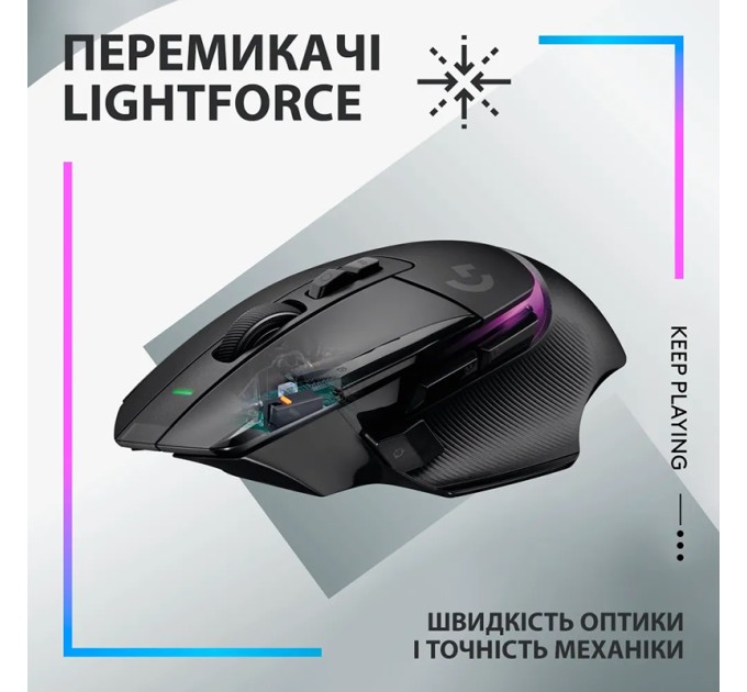 Миша бездротова G502 X Plus, чорна Logitech (910-006162)