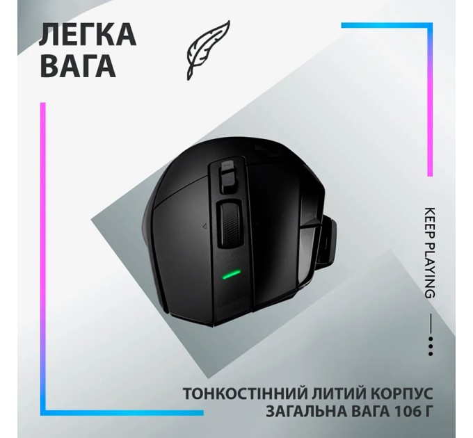 Миша бездротова G502 X Plus, чорна Logitech (910-006162)