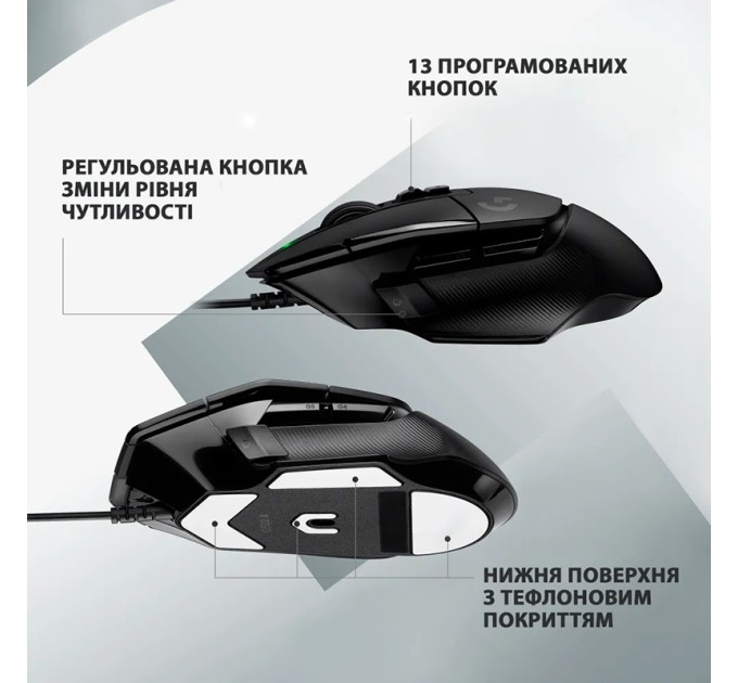 Миша USB G502 X, чорна Logitech (910-006138)