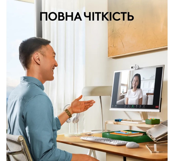 Веб-камера Brio 100, біла Logitech (960-001617)
