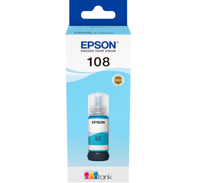 Чорнило 108 світло-блакитні, 70 мл Epson (C13T09C54A)