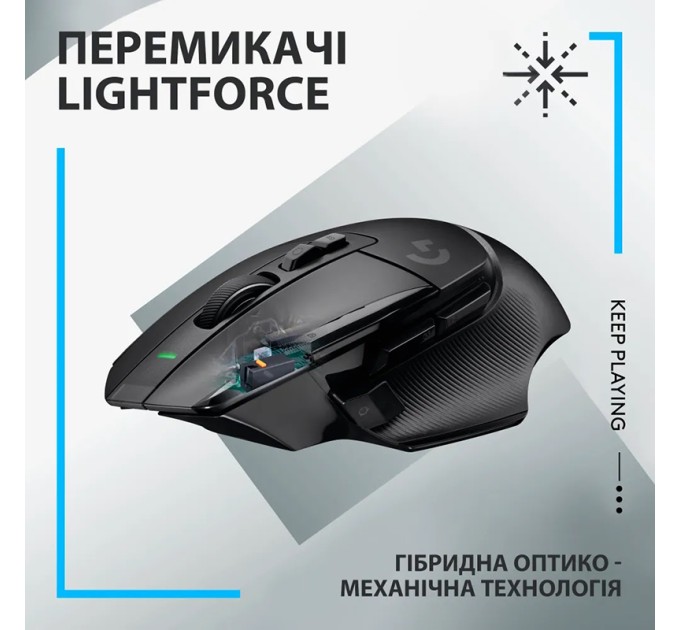 Миша бездротова G502 X Lightspeed, чорна Logitech (910-006180)