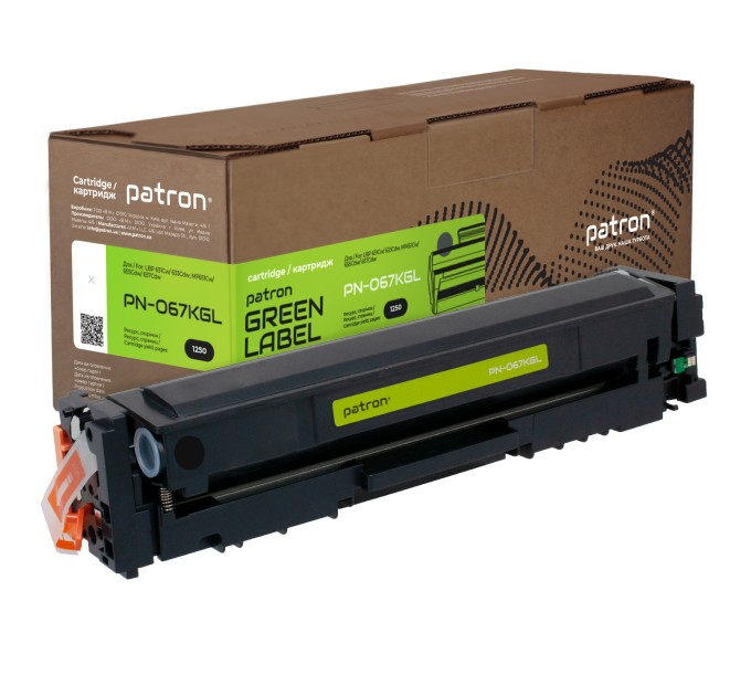 Картридж сумісний Canon 067 чорний Green Label Patron (PN-067KGL)