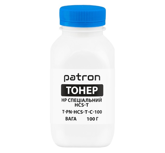 Тонер HP спеціальний HCS-T флакон, 100 г, блакитний Patron (PN-HCS-T-C-100)