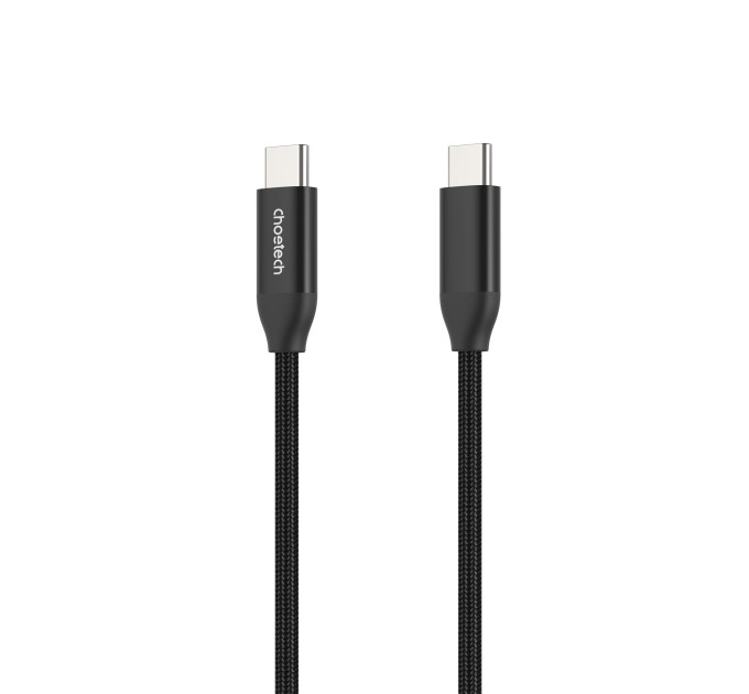 Кабель Type-C - Type-C, PD3.1 240W, нейлон 2 м чорний Choetech (XCC-1036-BK)